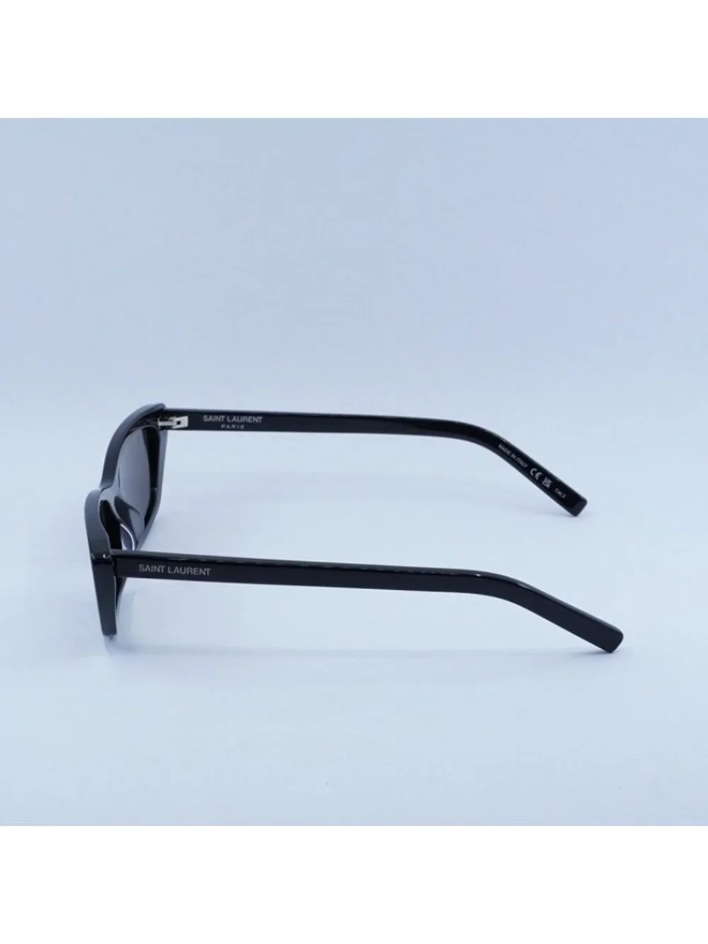 Saint Laurent SL277 009 Sunglasses Black Cat Eye Frame, Black Lenses